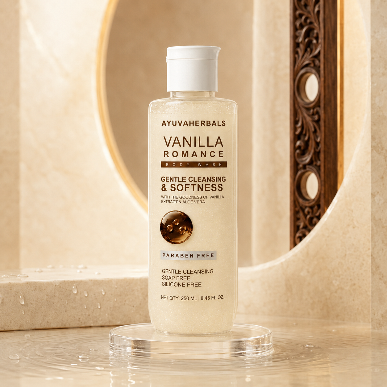 Vanilla Romance Body Wash & Body Lotion Combo with Long-Lasting Fragrance – 250 ml Each