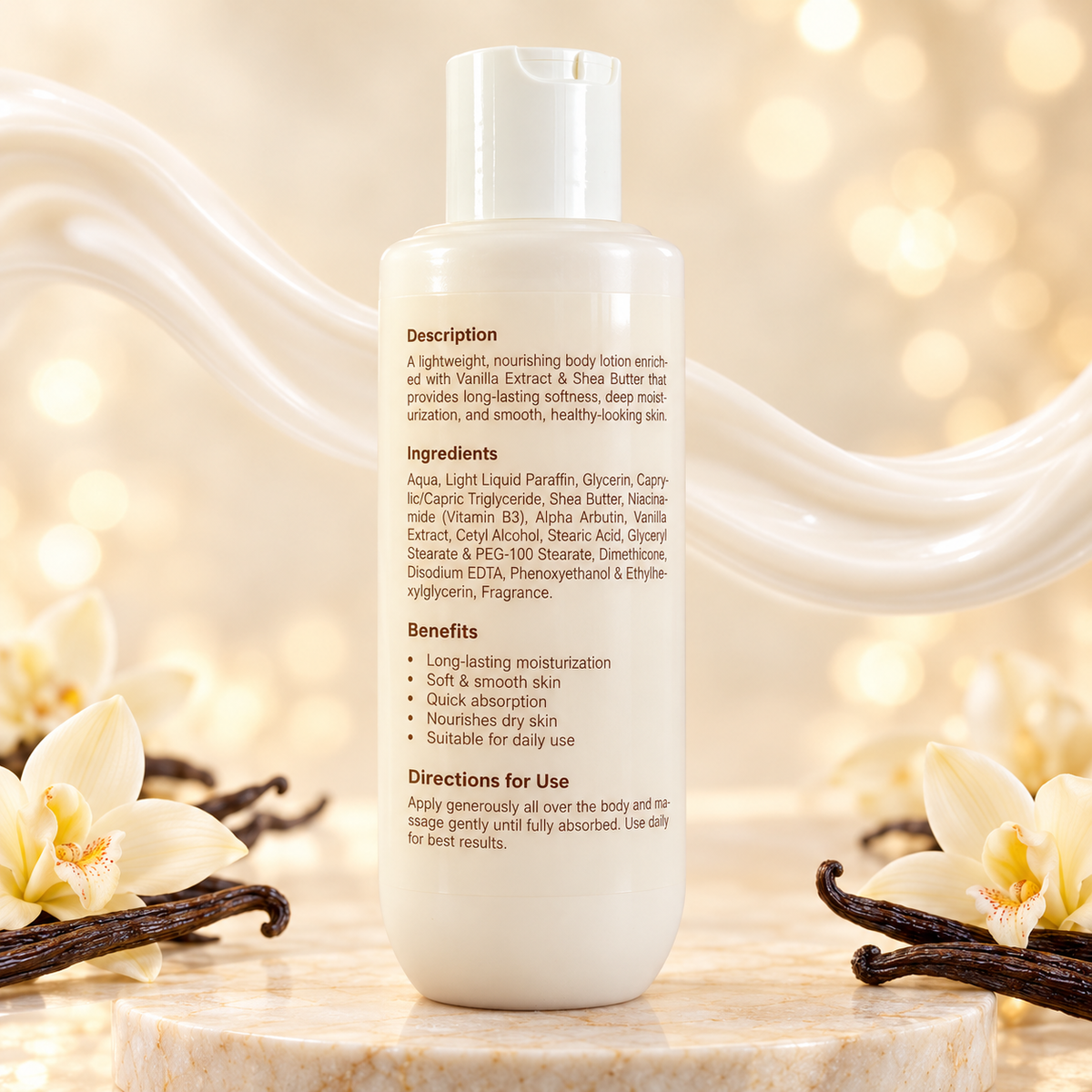 Vanilla Romance Body Wash & Body Lotion Combo with Long-Lasting Fragrance – 250 ml Each