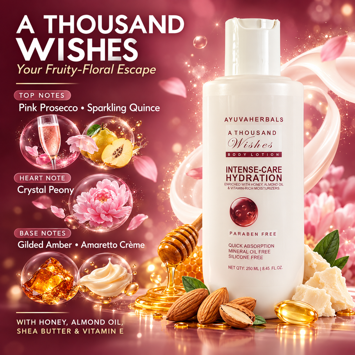 A Thousand Wishes Body Wash & Body Lotion Combo with Long-Lasting Fragrance – 250 ml Each